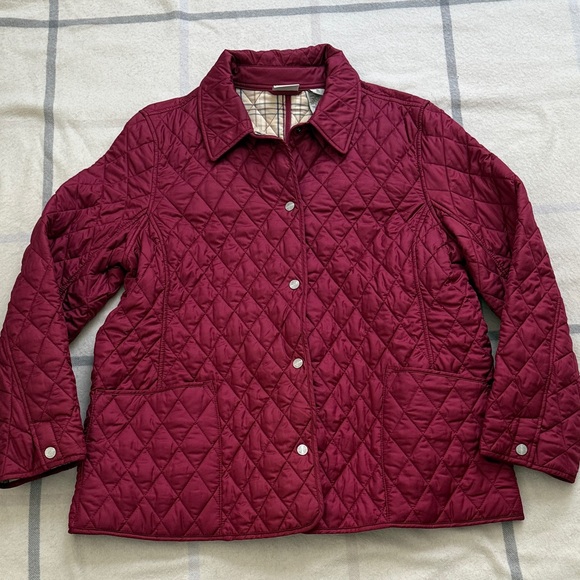 L.L. Bean Jackets & Blazers - LL Bean Cranberry Quilted Jacket/Coat Extra Large Petite